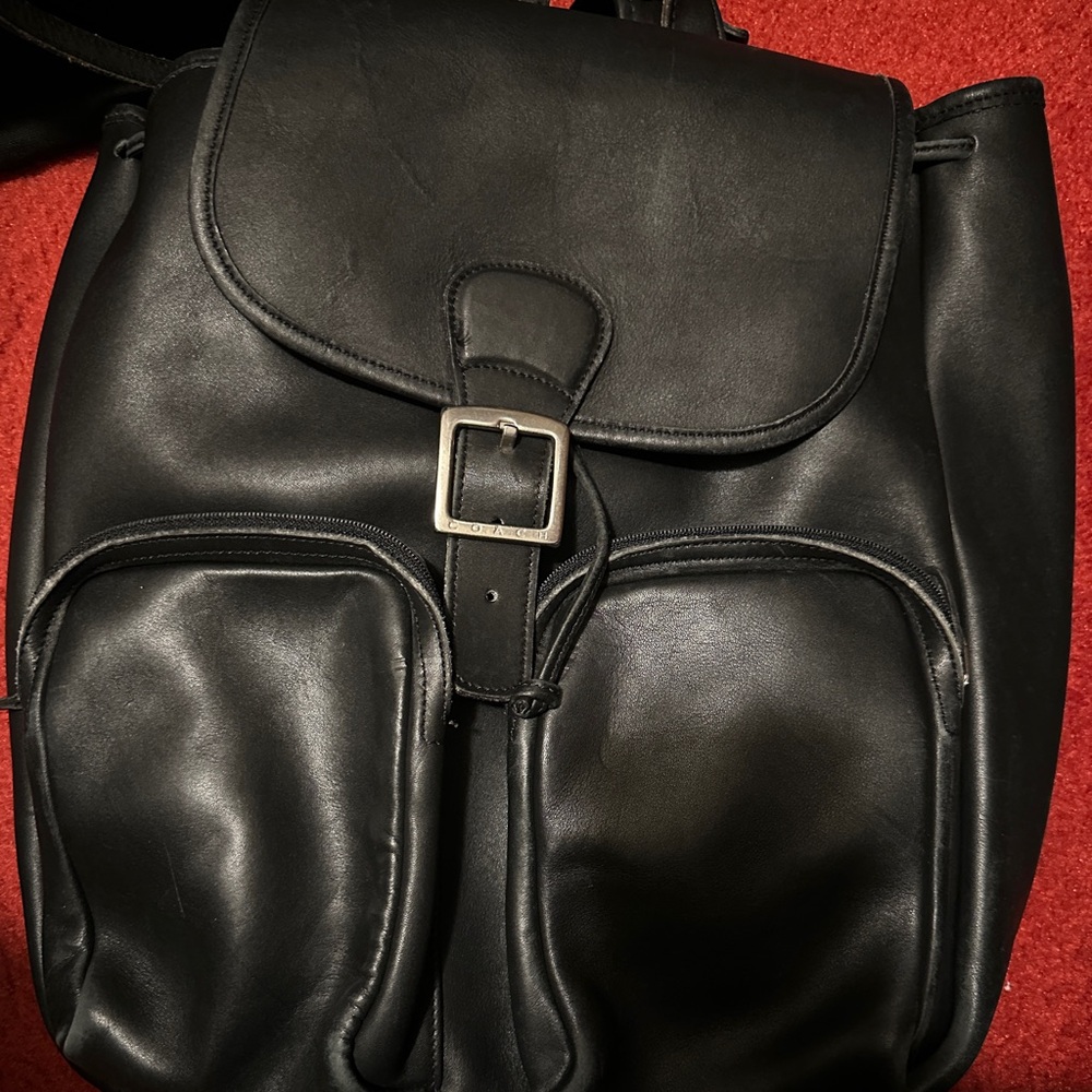 Vintage leather backpack